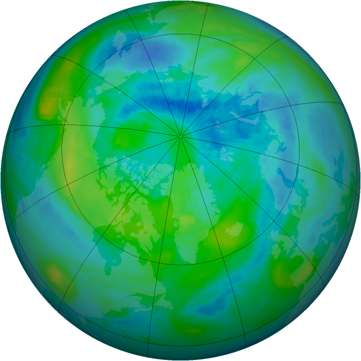 Arctic ozone map for 23 September 1994